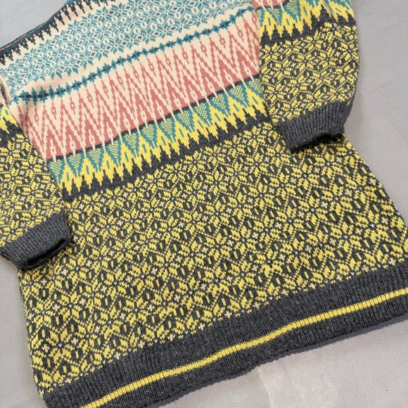 VTG 90s ESPRIT Women Sweater Fair Isle Geometric Pattern Y2K Prep Stripe-M-5307 - Picture 5 of 8